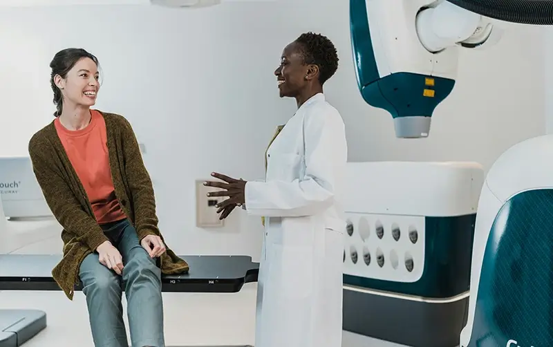 Doctor and patient discussing care